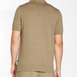 PIANA | sweater knit shirt | khaki