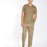 PIANA | sweater knit shirt | khaki