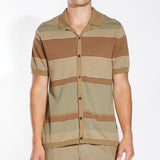 FARO | sweater knit resort shirt | tobacco