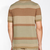 FARO | sweater knit resort shirt | tobacco