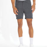 KEITH | 6" piqué tailored short | heather charcoal
