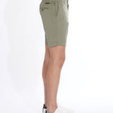 LUCAS | 6" tailored waist tab short | light olive