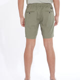LUCAS | 6" tailored waist tab short | light olive