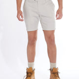 LUCAS | 6" tailored waist tab short | stone
