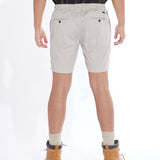 LUCAS | 6" tailored waist tab short | stone