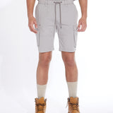 RUSSELL | 8.5" cargo jogger short | light gray