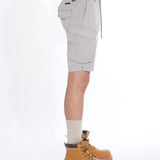 RUSSELL | 8.5" cargo jogger short | light gray