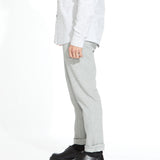 GANO | slim fit piqué knit pant | heather gray