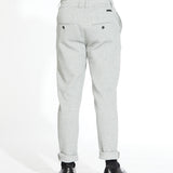 GANO | slim fit piqué knit pant | heather gray