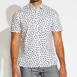NORTON | printed woven shirt | white
