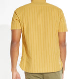 WHITTIER | striped woven shirt | mustard