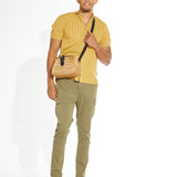 WHITTIER | striped woven shirt | mustard