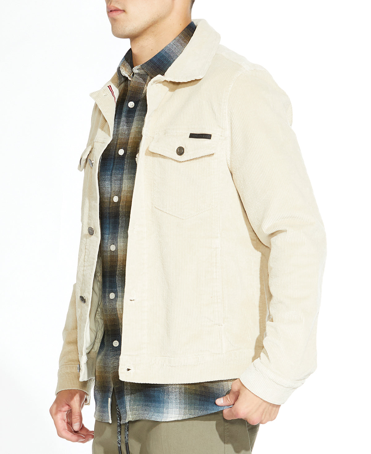 Soapbox Cord Trucker Jacket - Chalk Board