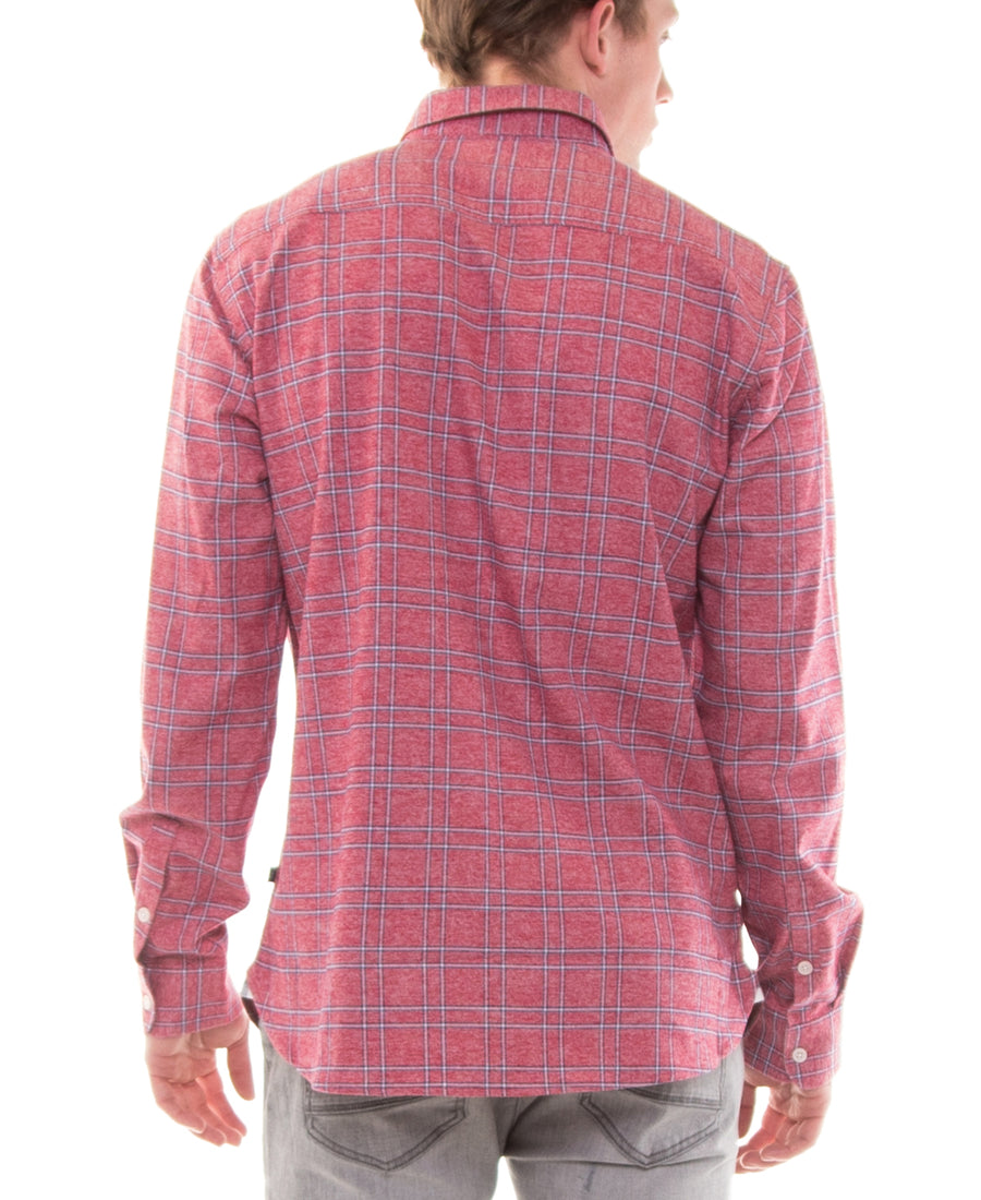 Pratt Plaid Flannel Shirt (Red)