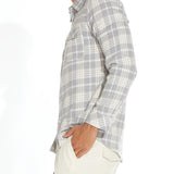 AYERS | plaid flannel shirt | heather gray