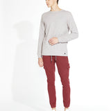 BAIRD | long sleeve tee | heather rum raisin