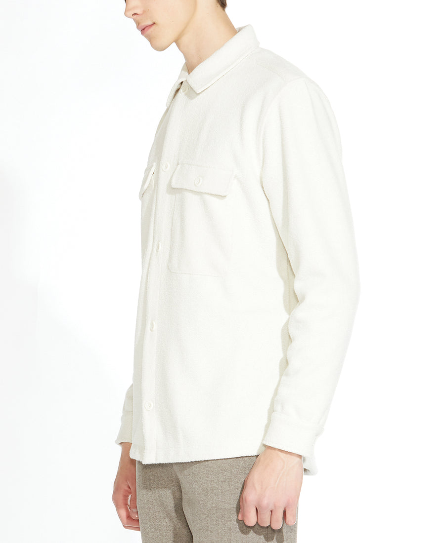 Durbin Knit Shirt Jacket (Cream)