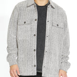 DURBIN | relaxed fit shirt jacket | heather charcoal