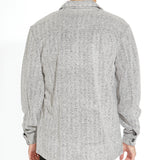 DURBIN | relaxed fit shirt jacket | heather charcoal