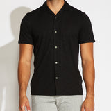 PARKER | knit resort shirt | black