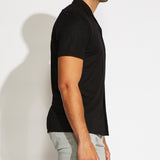 PARKER | knit resort shirt | black