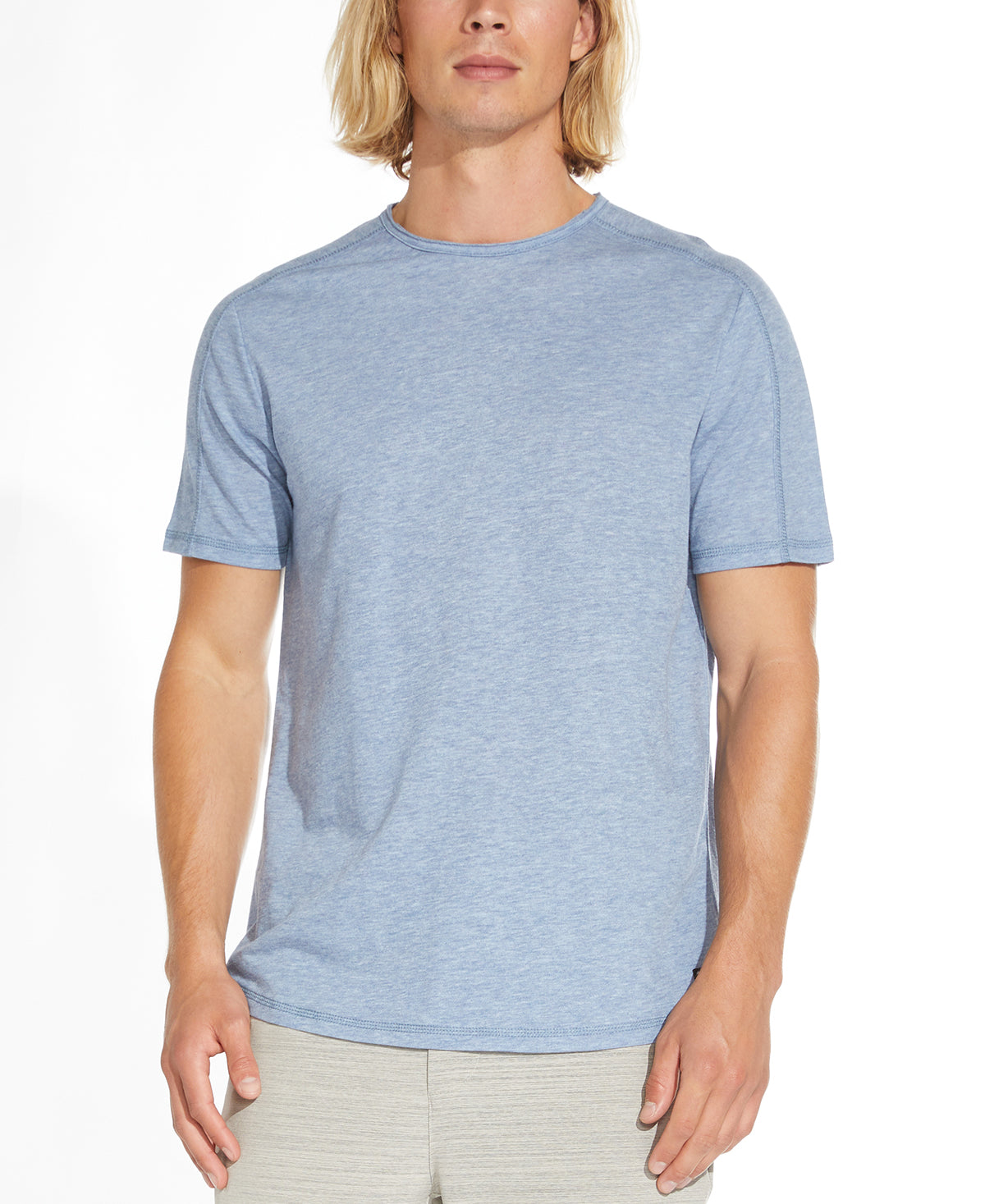 Nora Short Sleeve Shoulder Panel Tee (Heather Blue) – CIVIL SOCIETY