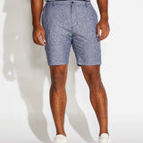 CASABLANCA | 8.5" linen tailored short | navy