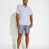 CASABLANCA | 8.5" linen tailored short | navy