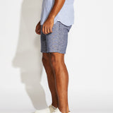 CASABLANCA | 8.5" linen tailored short | navy