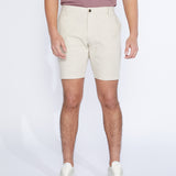 CASABLANCA | 8.5" linen tailored short | stone