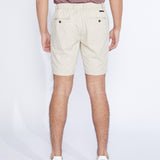 CASABLANCA | 8.5" linen tailored short | stone