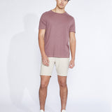 CASABLANCA | 8.5" linen tailored short | stone