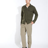 BENNETT | shirt jacket | dark olive