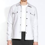 BENNETT | shirt jacket | heather light gray