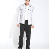 BENNETT | shirt jacket | heather light gray