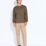 BOULDER | relaxed fit crewneck sweatshirt | coffee