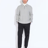 CASTLEBAR | relaxed fit polo sweatshirt | heather gray