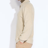 CASTLEBAR | relaxed fit polo sweatshirt | heather oatmeal