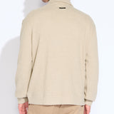 CASTLEBAR | relaxed fit polo sweatshirt | heather oatmeal