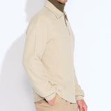 CASTLEBAR | relaxed fit polo sweatshirt | heather oatmeal