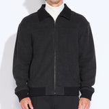 SHERIDAN | relaxed fit flight jacket | heather black