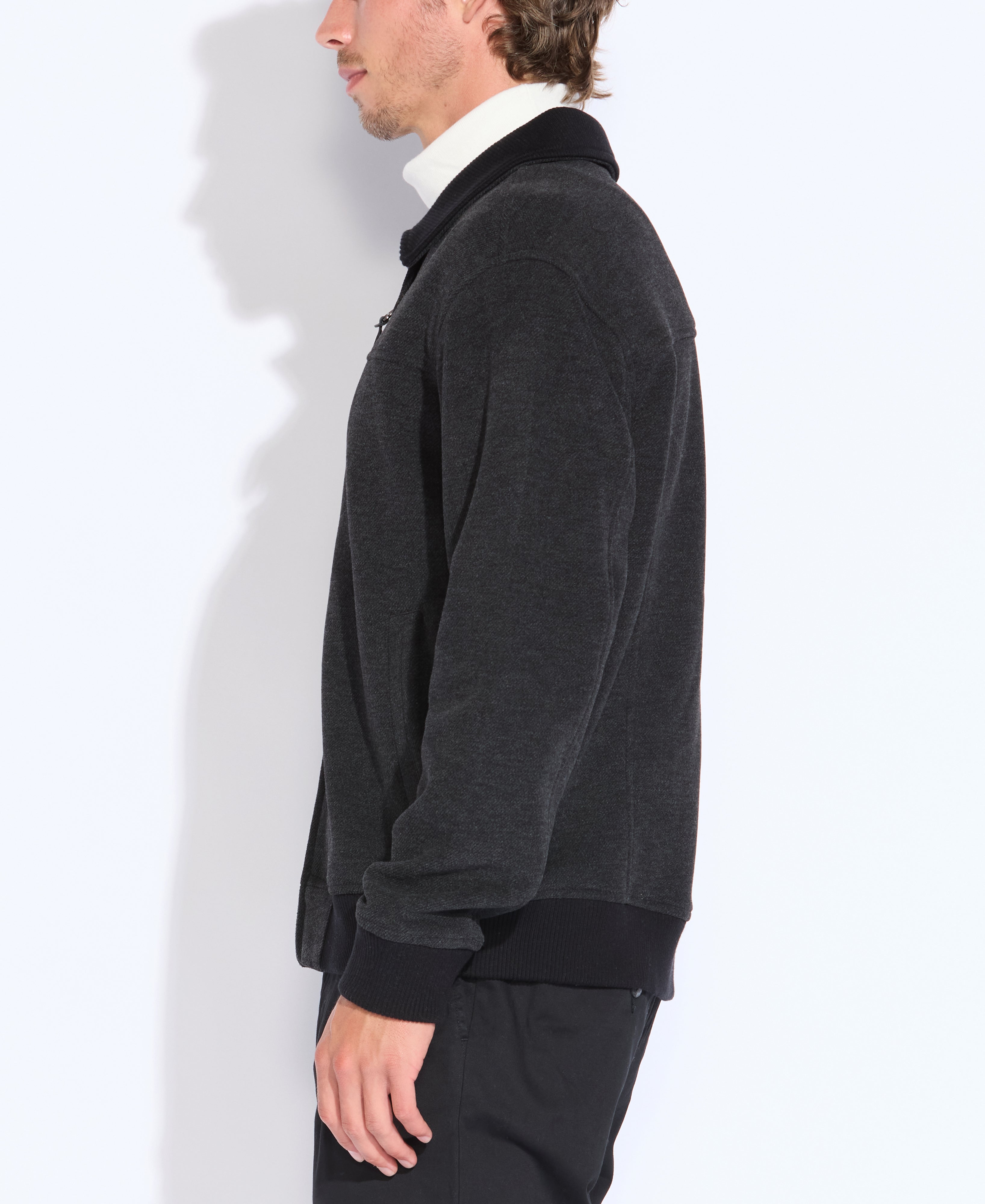 SHERIDAN | relaxed fit flight jacket | heather black
