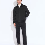 SHERIDAN | relaxed fit flight jacket | heather black