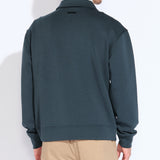 DERRY | relaxed fit polo sweatshirt | dark slate