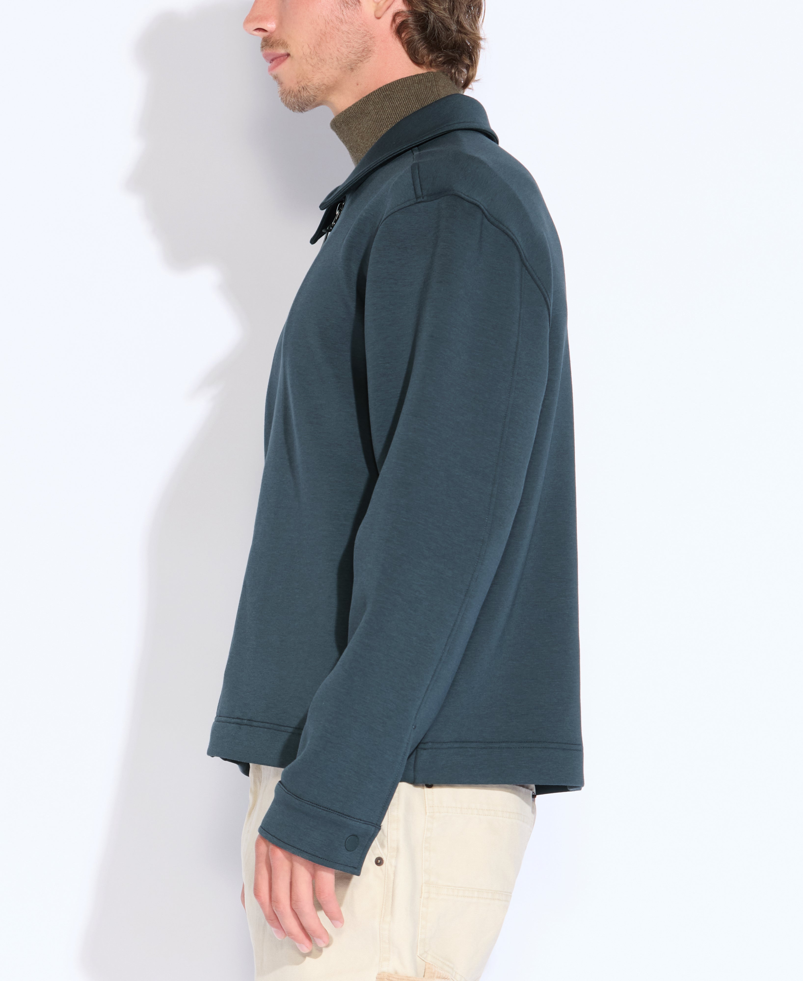 KINSALE | boxy fit zip jacket | dark slate