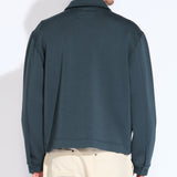 KINSALE | boxy fit zip jacket | dark slate