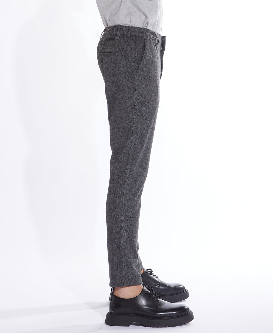 Brooklyn Herringbone Knit Pant (Charcoal/Gray)