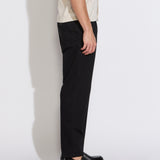 DILLON | classic straight pleated trouser | black