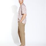 DILLON | classic straight pleated trouser | khaki