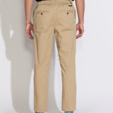 DILLON | classic straight pleated trouser | khaki